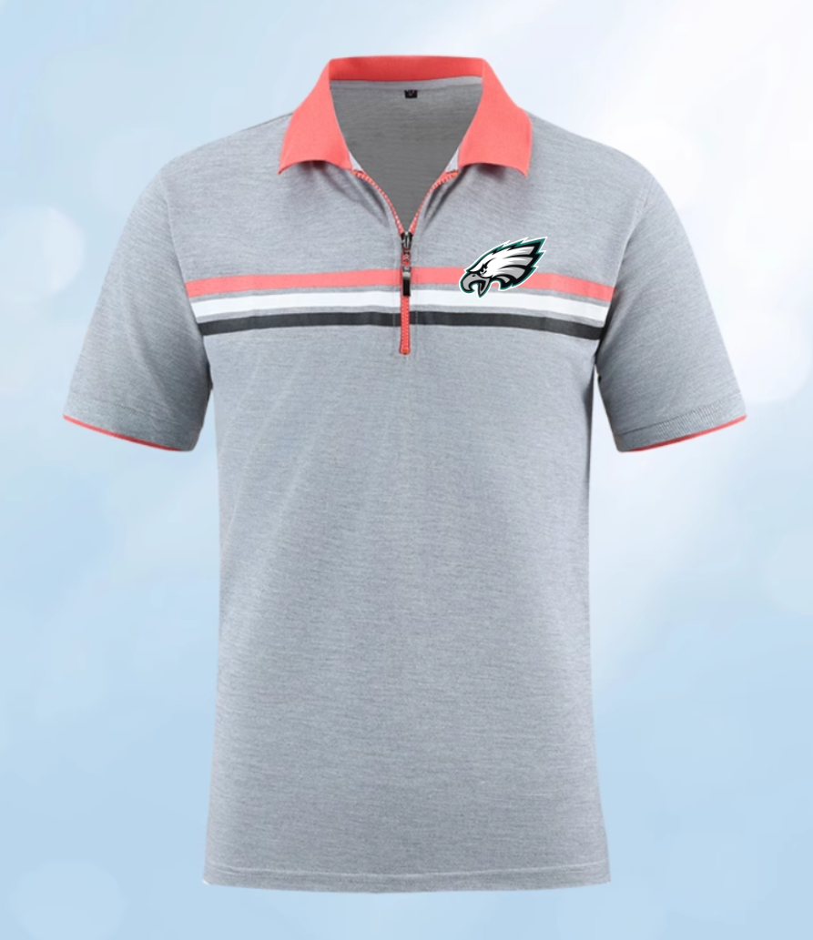 Philadelphia Eagles grey Men 2025 NFL polo T shirt